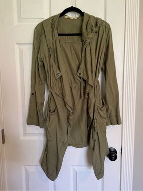 Hollister Olive Utility Hooded Jacket